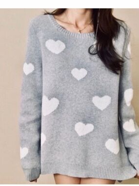 Christian Siriano Heart Print Sweater